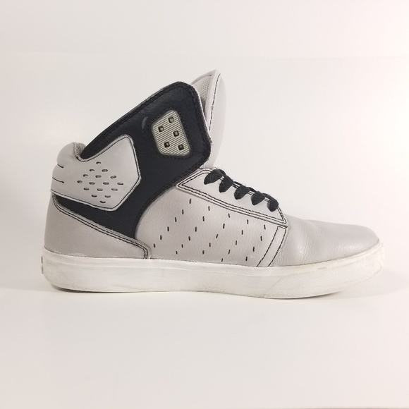 Supra Men's High Top Lace-up Shoes Gray Sz 8.5 - Picture 2 of 6